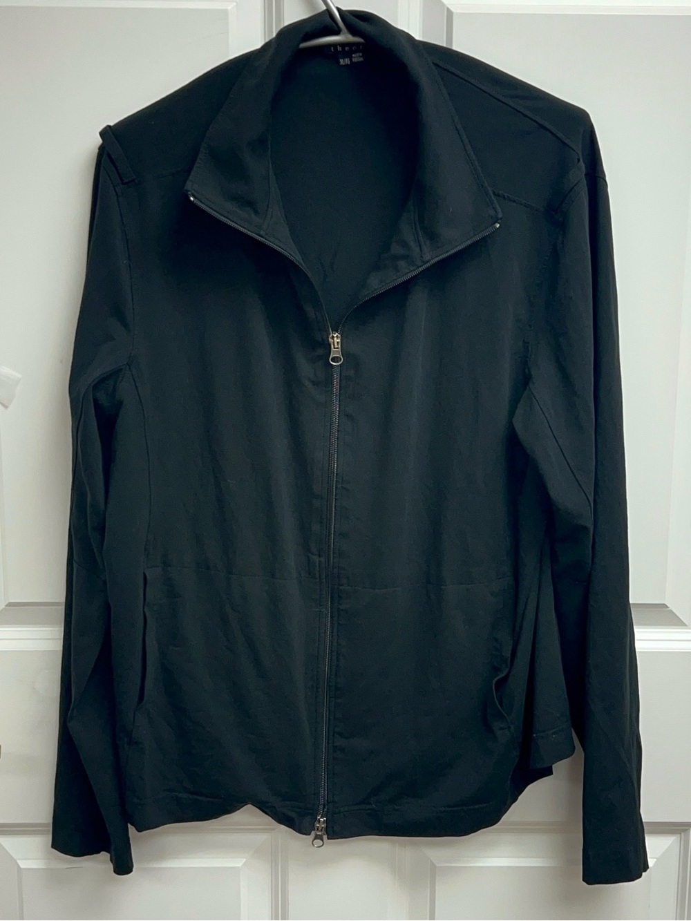 Theory Black Zip-Front Utility Jacket size XL